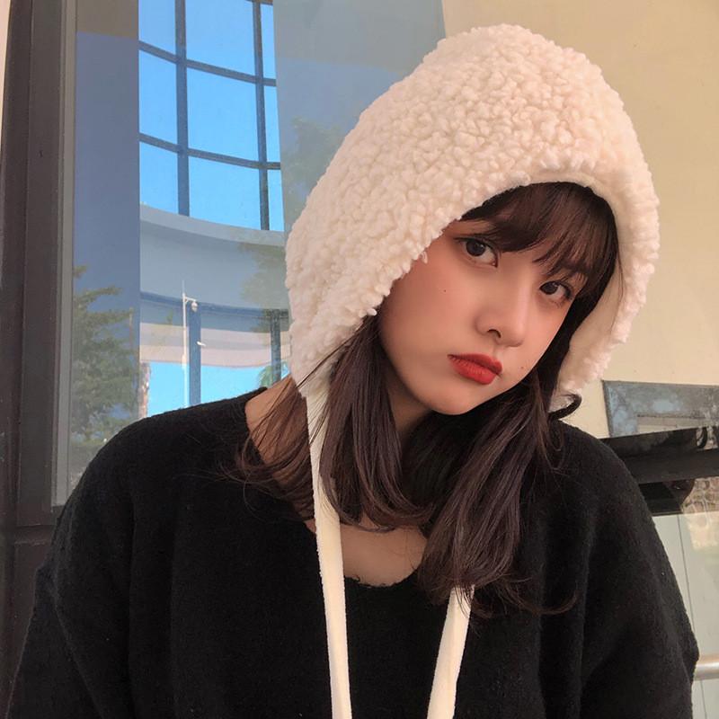 Womens Plush Cozy Trapper Hat Autumn Winter Warmth Stylish Versatile Ski Cap