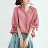 ZANZEA Women Summer V-Neck Loose Casual Half Sleeve Blouse