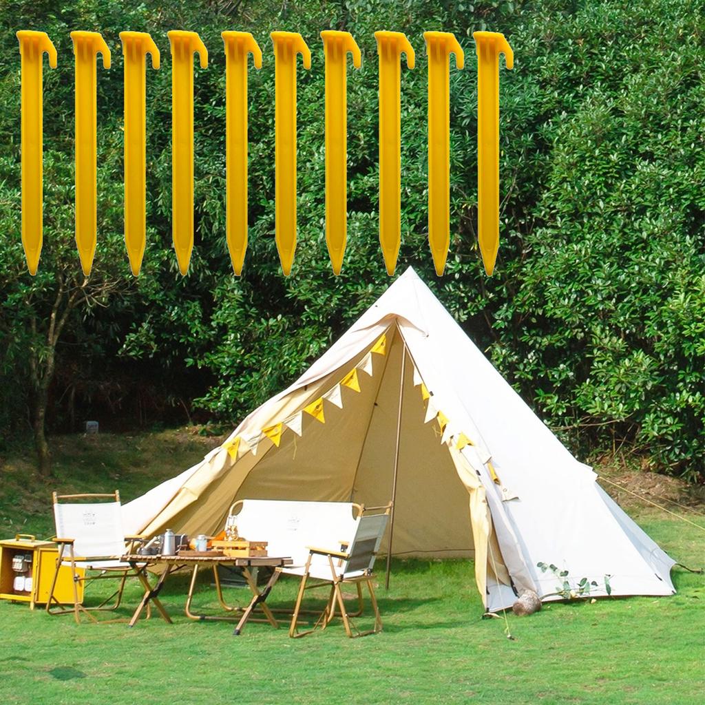 10Pcs Plastic Ground Peg Tent Anchors Heavy Dutys Tent Peg Canopies Stake Campings Peg for Fixings Campings Tent