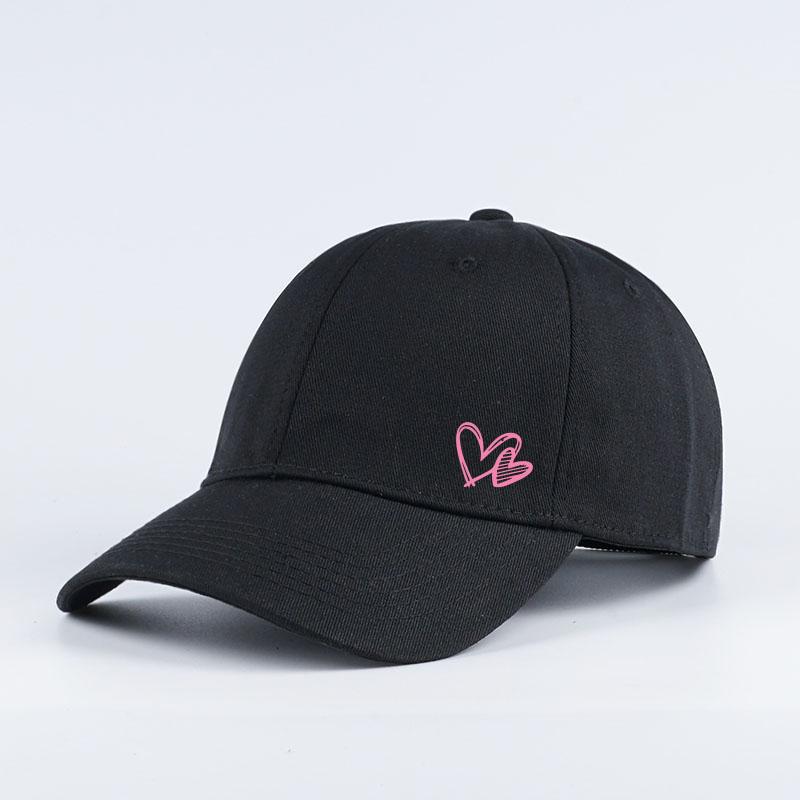 MLFO Double Pink Heart Print Baseball Cap Lightweight, Breathable, Sweet & Stylish Unisex Y2K Couple's Hat