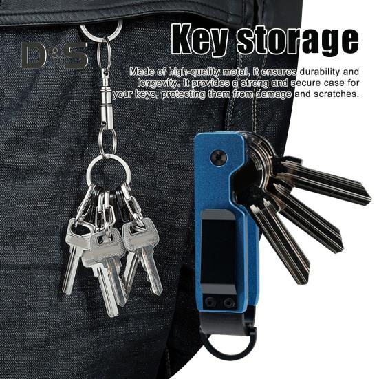 Key Storage Clip Compact Design Metal Construction Outdoor Portable Key Storage Organizer Compatible with Various Key Types