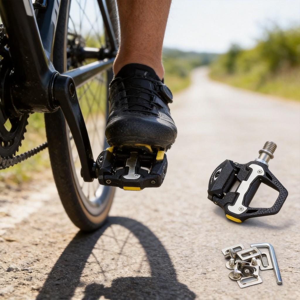 Alloy Bicycle Pedals With Locking Mechanism For Road Cycling And Commuting Use