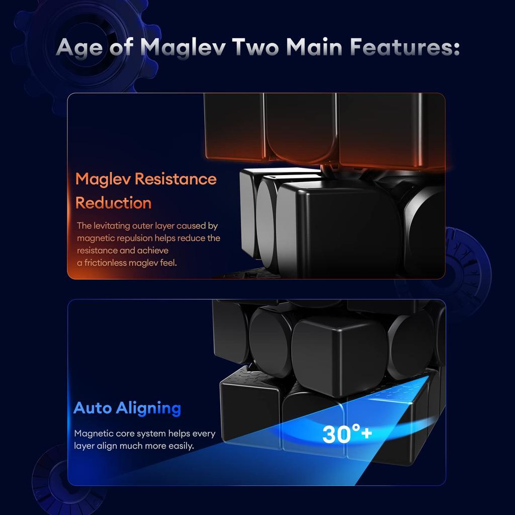 GAN 13 Maglev UV-beschichtet, Offizieller Wettbewerbs-Magnetwürfel - Hochleistungs-Magnet-Gancube 3x3, Stickerlos, Leichtgängiger Zauberwürfel