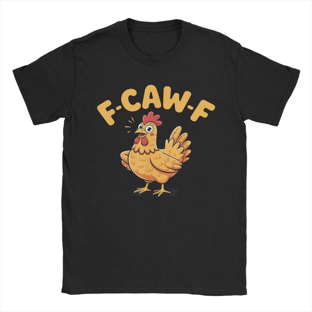 Vintage T-Shirt F-Caw-F Huhn FCAWF Huhn Baumwoll-T-Shirts Mode T-Shirt für Paare Fantastische Lässige Kurzarmkleidung