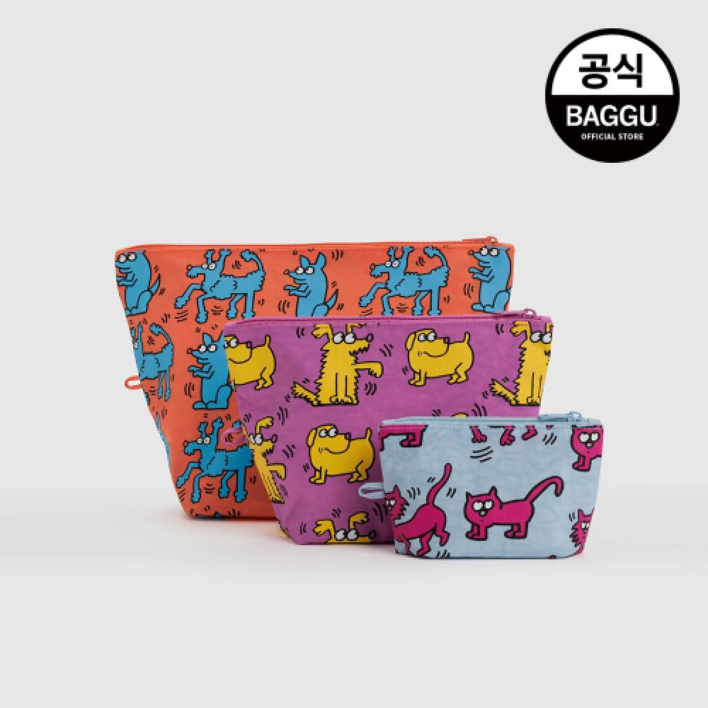 

BAGGU GO POUCH SET KISS HARING PET FREE