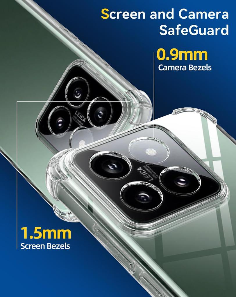 Przezroczysty silikonowy miękki odporny na wstrząsy pokrowiec do Xiaomi Mi 14 14T 13 13T 12 12X 12S 12T 11 11T Pro Lite Ultra Przezroczysta Cienka Tylna Obudowa