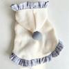 Ruffle Trim Sleeveless Pet Outfit Sleeveless Style Ruffle Dog Clothes  Spring Autumn Winter