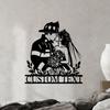 Custom Firefighter Couple Metal Wall Art Personalized Name Sign Home Decor Hot Sale