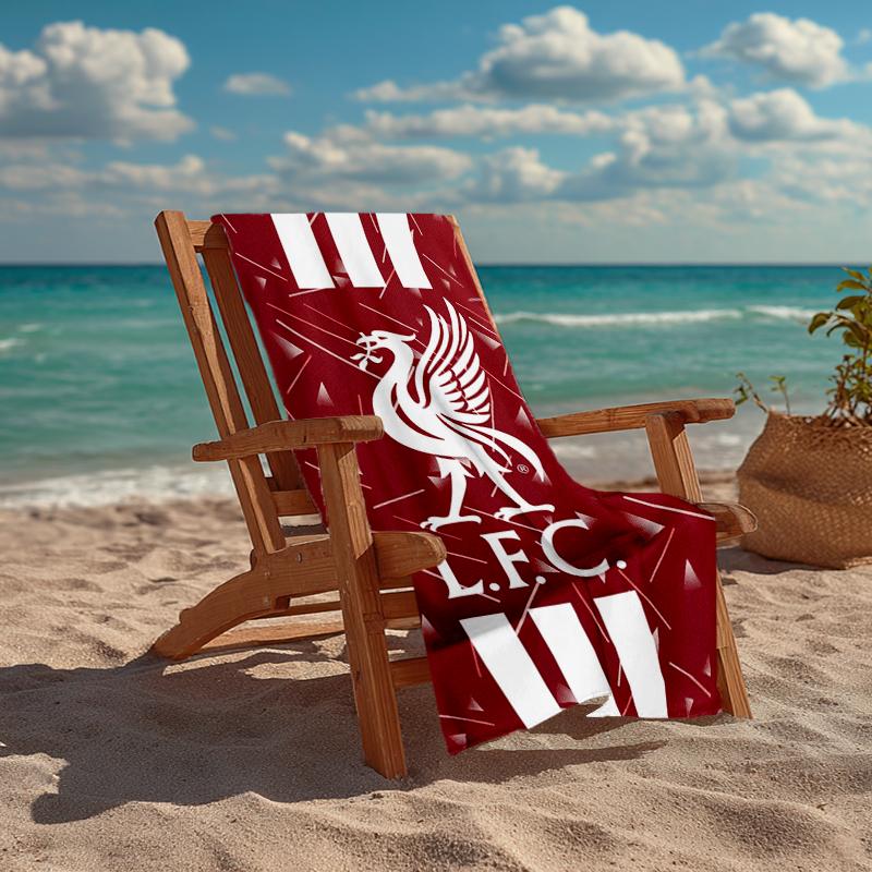 Ultra-Soft Beach Towel with Liverpool Football Club Theme,Ideal for Pool - Camping, Diving - Perfect Travel Essential, Vibrant Beach Towel.