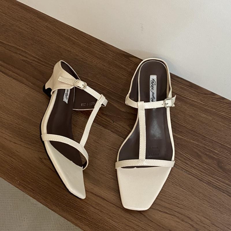 Fashion Bailamos 2025 Brand Summer Women Slipper Square Heels Sandals Square Toe Party Wedding Shoes Slip On Beach Slides Mujer