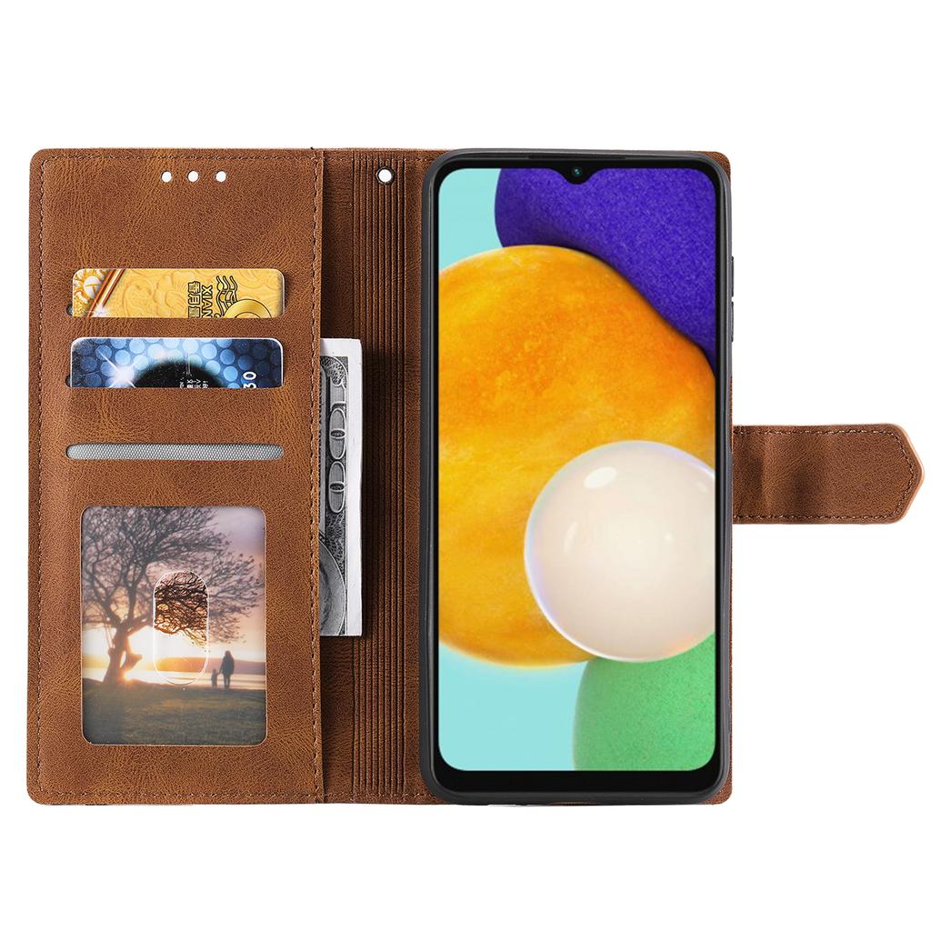 For Samsung Galaxy A16 5G/A16 4G Leather Case Splicing Stitching Wallet Stand Phone Cover with Strap