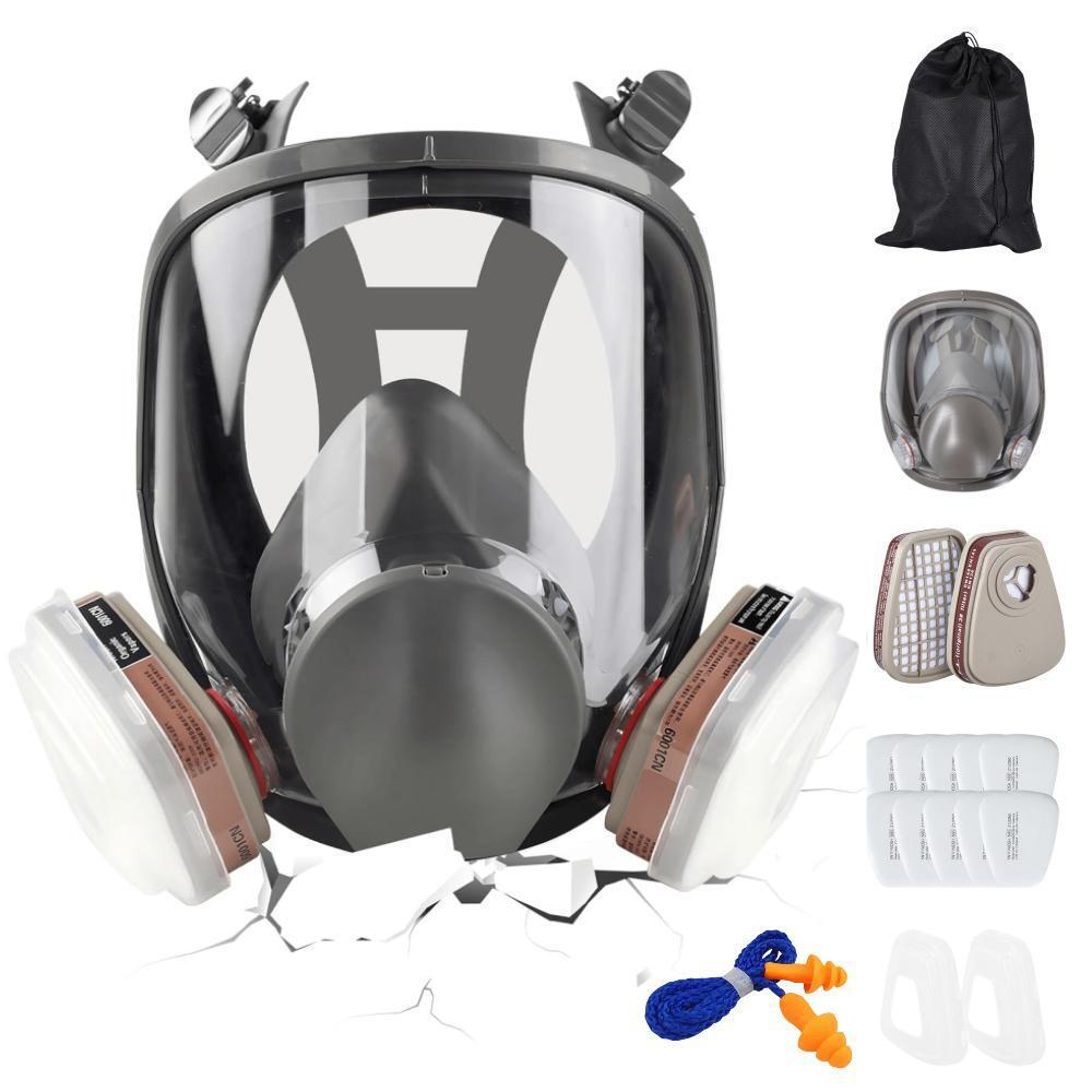 Full Face Gas Mask for Paint, Dust, and Chemicals - Model 6800 Protective Mask