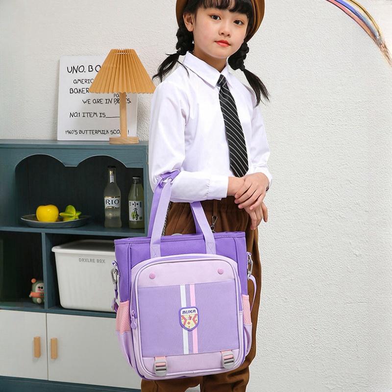 BUKA 2025 Summer New Pupil Portable Tutoring Bag Lightweight Multi-purpose Kid's Bags Wear-resistant Oxford Student Homework Storage Bag Art Package