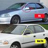 For HONDA CIVIC EK9 TYPE R 1996-2001 ABS Car Rearview Side Mirror Cover Wing Cap Exterior Door Housing Trim Adhesive Sticker