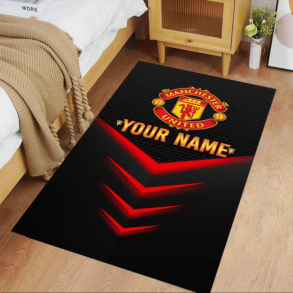 Manchester Personalized Name Floor Rug Office Rug Design for Hallway Study room Decorate room Outdoor Anti-slip Rug Anime Office Decor