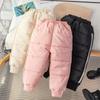 Children Padded Pants Winter Boys Girls Lambwool Thickened Trousers New Kids Bottoming Pants Toddler Velvet Warm Sweatpants