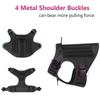 4 Metal Buckles Dog Harness And Leash Set Military Tactical Pet Training Walking K9 Vest Harness And Collar Set For Large Dogs