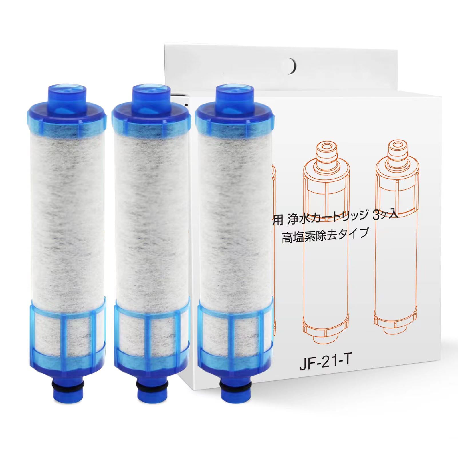 

Змінний картридж очищувача води Кран з картриджем для видалення хлору, набір із 3 предметів [Оригінальний продукт] JF-21-T Універсальний пристрій (JF-21 3)