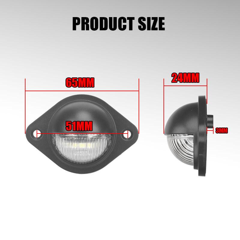 Universal LED License Plate Tag Lights Lamp for MAN Truck Trailer Car Lorry Camper Van RV Pickup SUV ATV UTV Indicator 12V 24V