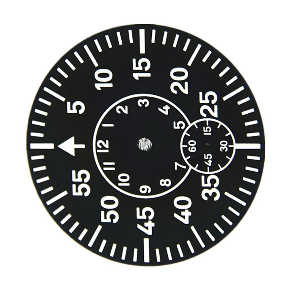 Watch Dial Green Luminous Watch Face Plate For ETA 6498 For Seagull ST3620 6 o'clock Watch Replacement Accessories