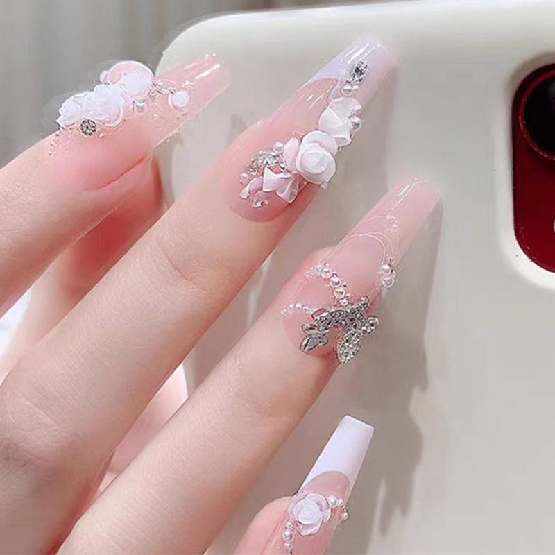 3D Flower Nail Art Silicone Molds Silicone Nail Carving Mold Bows Earrings Mold Pendant Jewelry Making Tools for Women