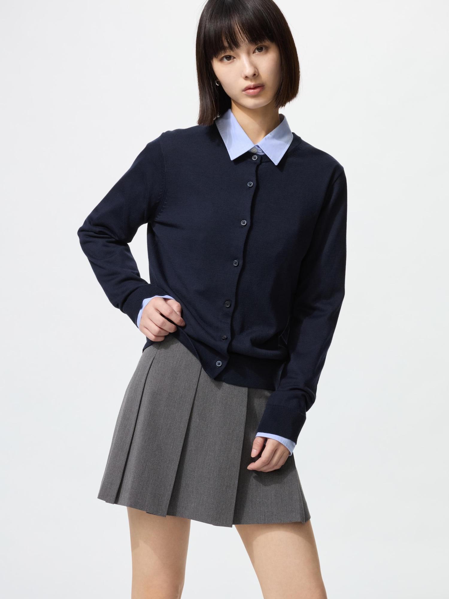 

Uniqlo Японская плиссированная юбка 08 DARK GRAY/XS