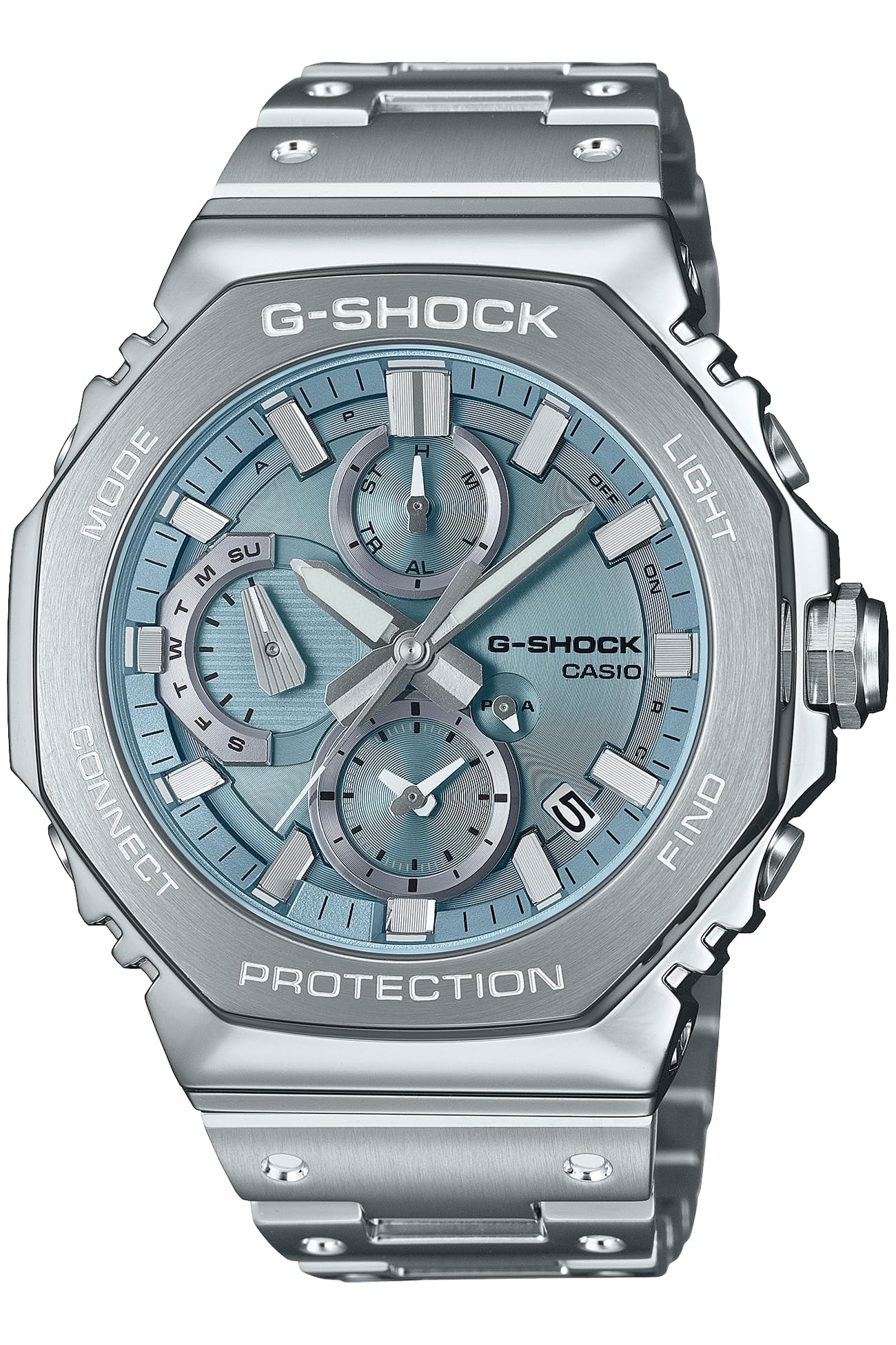

Годинник повністю металевий хронограф з Bluetooth Tough Solar Silver [Casio] G-Shock [] GMC-B2100AD-2AJF для чоловіків світло-синій колір