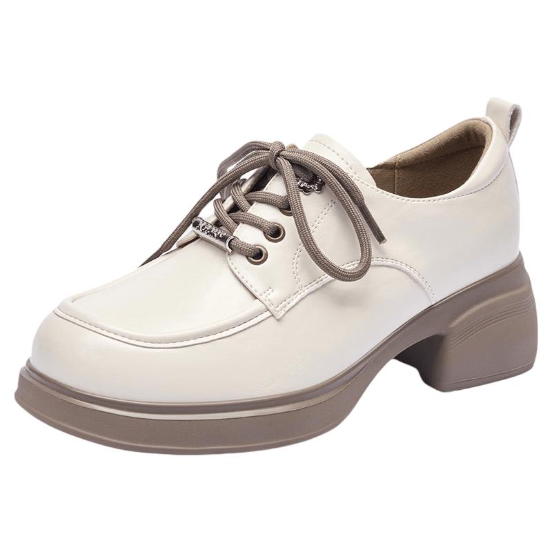 JOSINY Women s Retro British Style Lace-up Oxfords EU 38