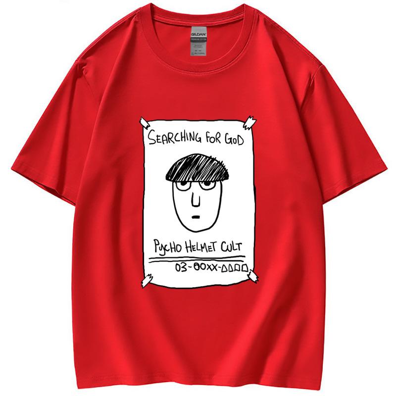 Mob Psycho Grappige Print T-shirt Heren Dames Animatie Grappige Hip Hop Korte Mouw Ronde Hals Hoge Kwaliteit T-shirt Top
