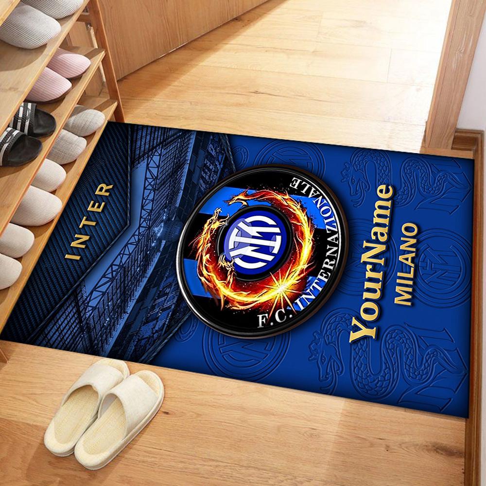 Inter Milan Customized Name Area Rug Perfect for Living Rooms Decorate room Playrooms Balcony Anti-slip Rug Anime Office Decor Spiritual Gift