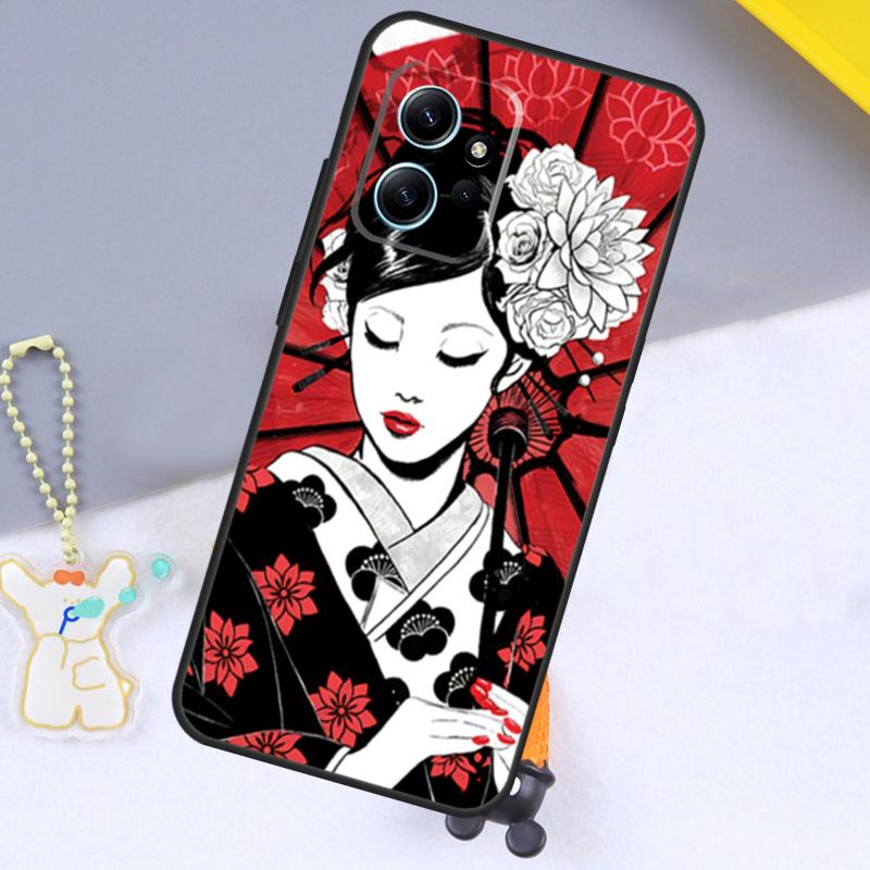 Japanese Art Kimono Tattoo Case For Xiaomi Redmi Note 13 9 10 11 12 14 15 Pro Plus Cover For Redmi 15 C 14C 10C 12C 13C