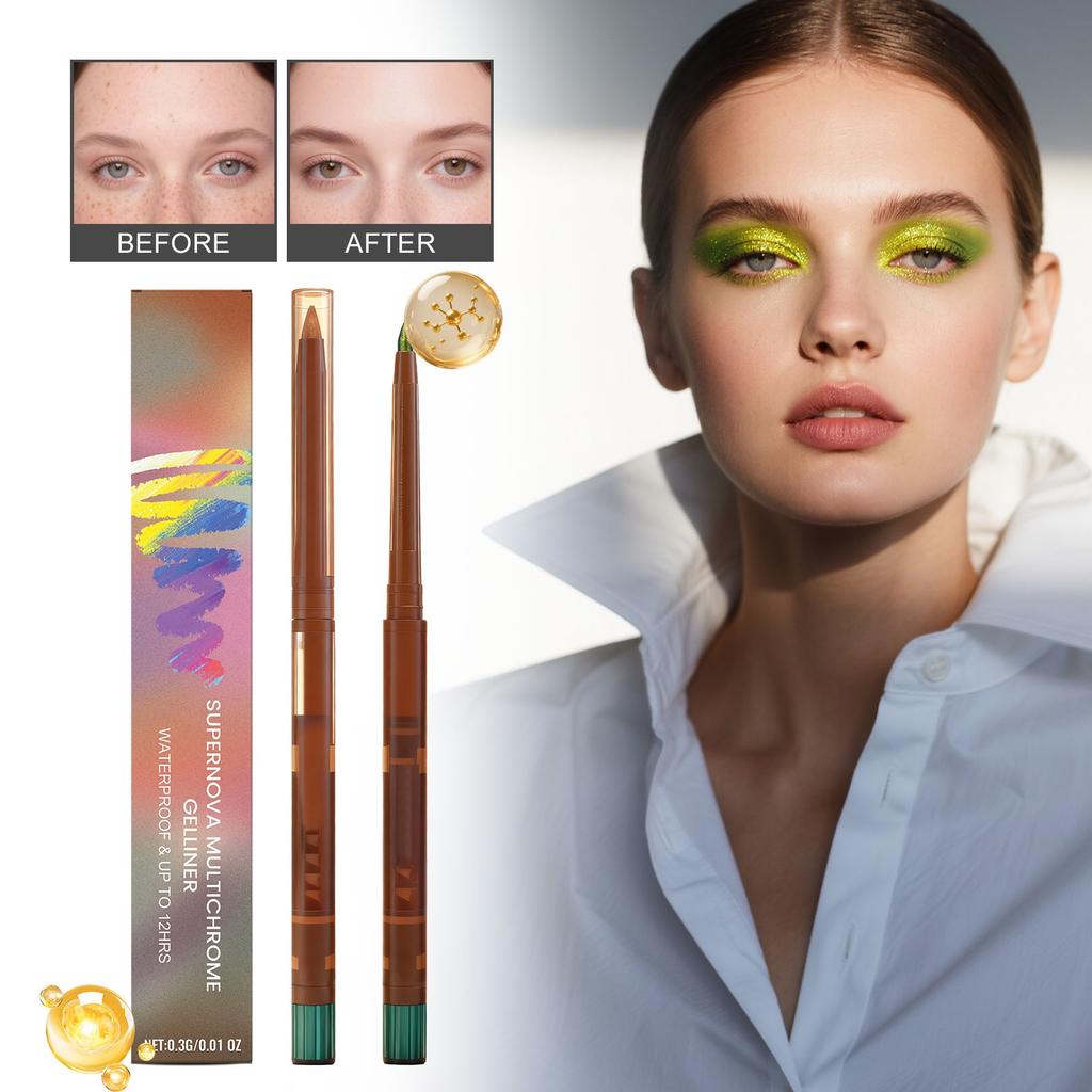 Barevné gelové pero na oční linky - Přirozený make-up, který nevybledne - Hladké a tekuté gelové pero.