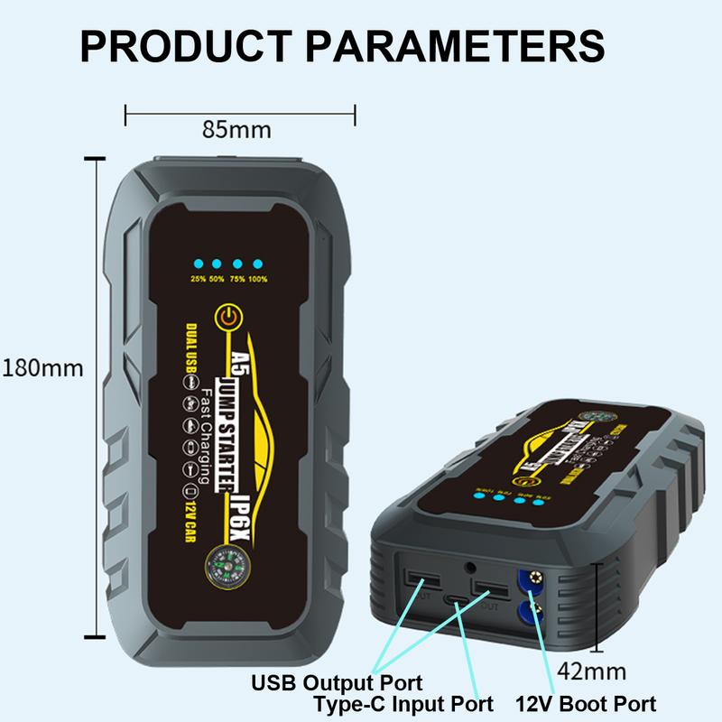 Portable Car Emergency Battery Booster 12V 22200mWh Jump Starter Power Bank Car Battery Jump Starter