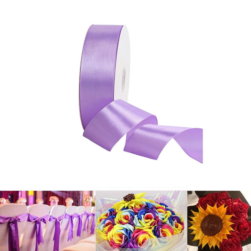 Solid Ribbons Roll 100Yards Wide Satin Ribbon for Floral Bouquet Hair Bows Making Valentine's Day
