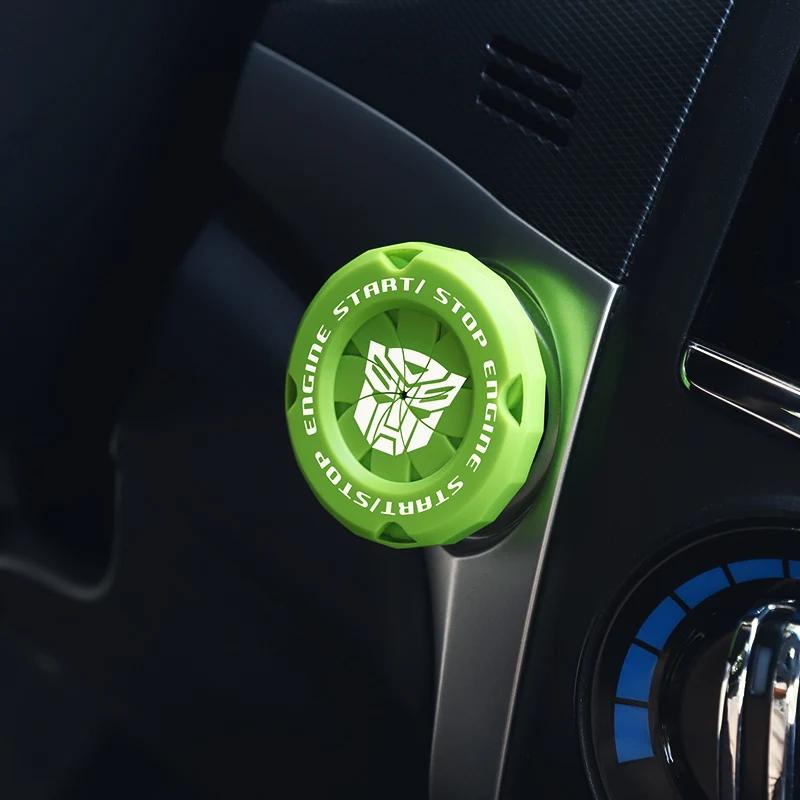 Kryt tlačítka start/stop jedním klíčem do auta Samolepka na výzdobu interiéru auta Ochranný kryt spínače zapalování motoru Startovací kroužek motocyklu
