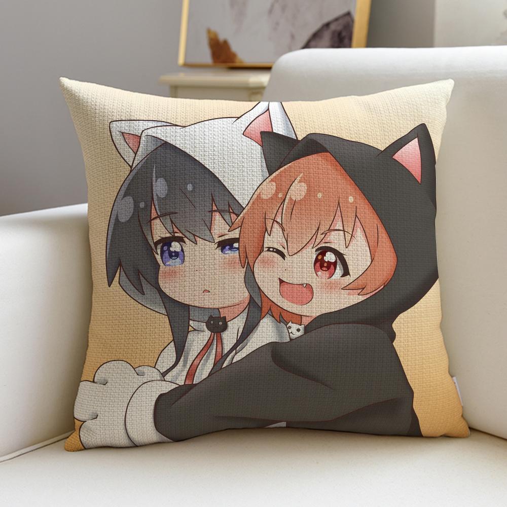 WATATEN an Angel Flew Down to MeS Cushion Cover Breathable and skinfriendly linen pillowcase  removable and washable cushion