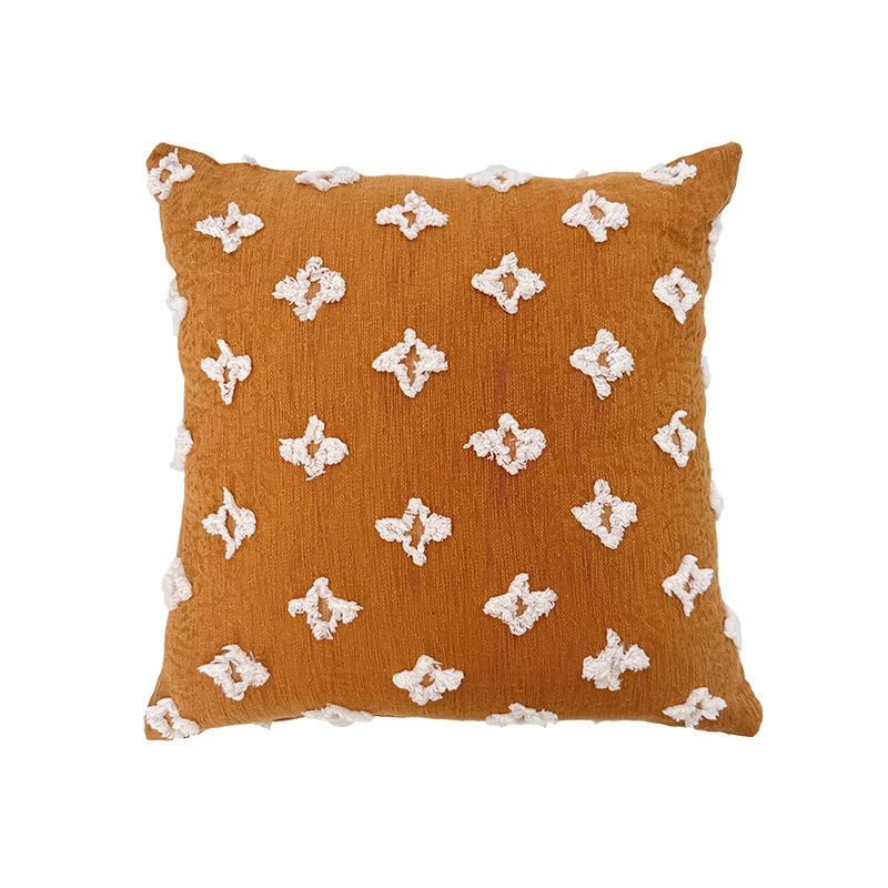 

Простая подушка с жаккардовым узором в виде четырехлистного клевера в стиле инс, цвета моранди, многоцветная, для спинки дивана, выставочная модель для комнаты, наволочка 45Cm pillow cover