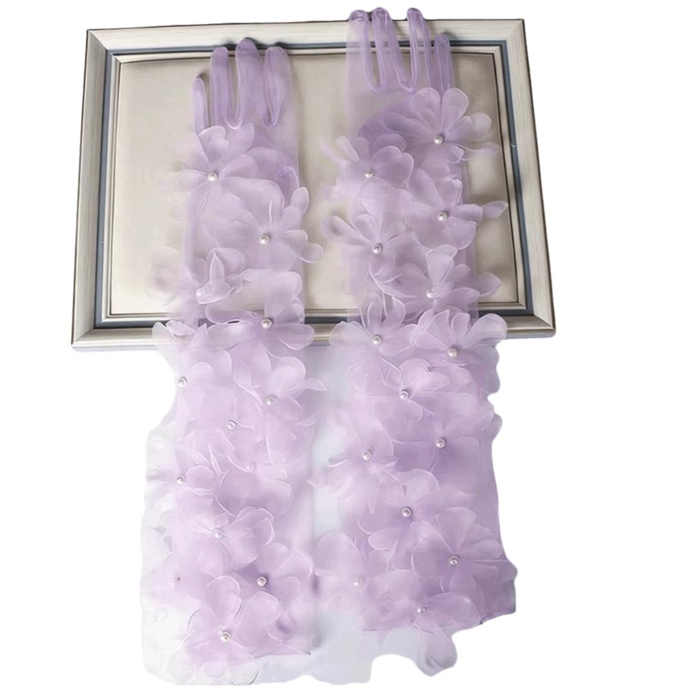 Pearl Long Gloves Elegant Bridal Gown Accessories  Travel Photography