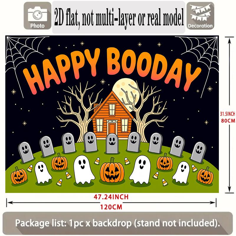 Party Backdrop Halloween Flat Banners Celebrations Wedding Enthusiasts Event Backdrop Decoration Front Door Decor Theme