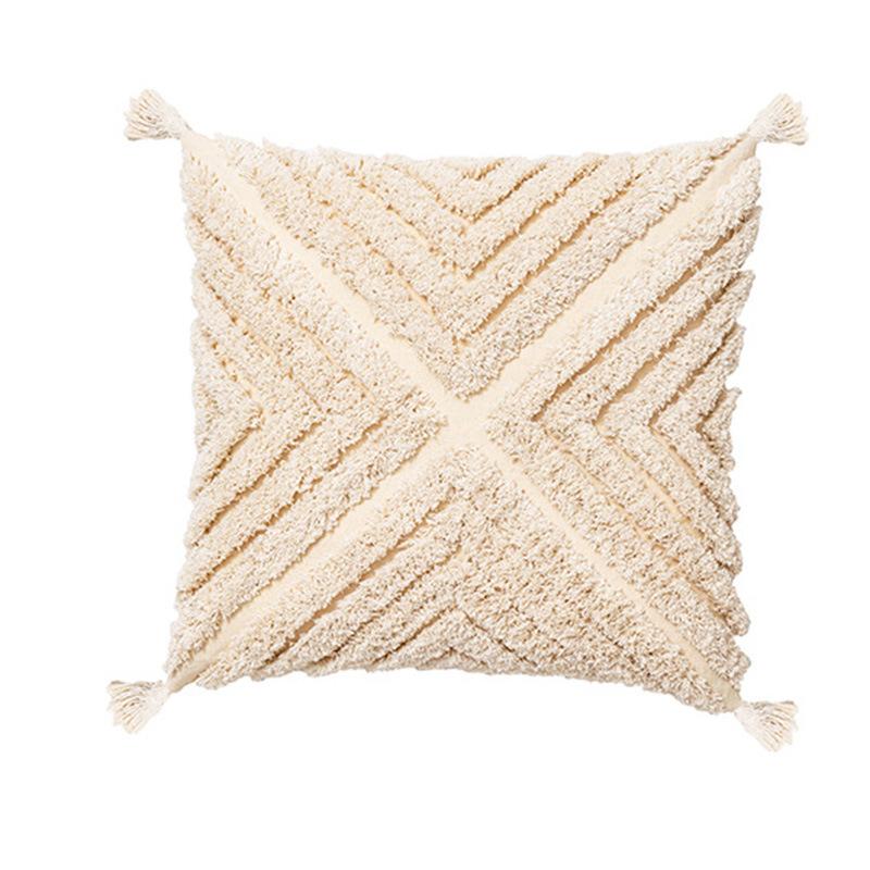 Tufted Throw Pillow Bohemian Throw Pillow Case Decoration Living Room Sofa Cushion Pillow Retro Hotel Lumbar Pillow Pillow Case