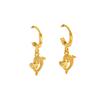 Hot selling women's jewelry, niche dolphin 18k electroplating design earrings, versatile earrings.