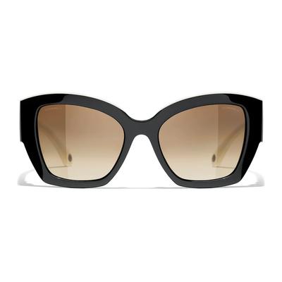 CHANEL Temples Logo Nylon Fiber Butterfly-shaped Sunglasses Men and Women Same Style Couple Model Black