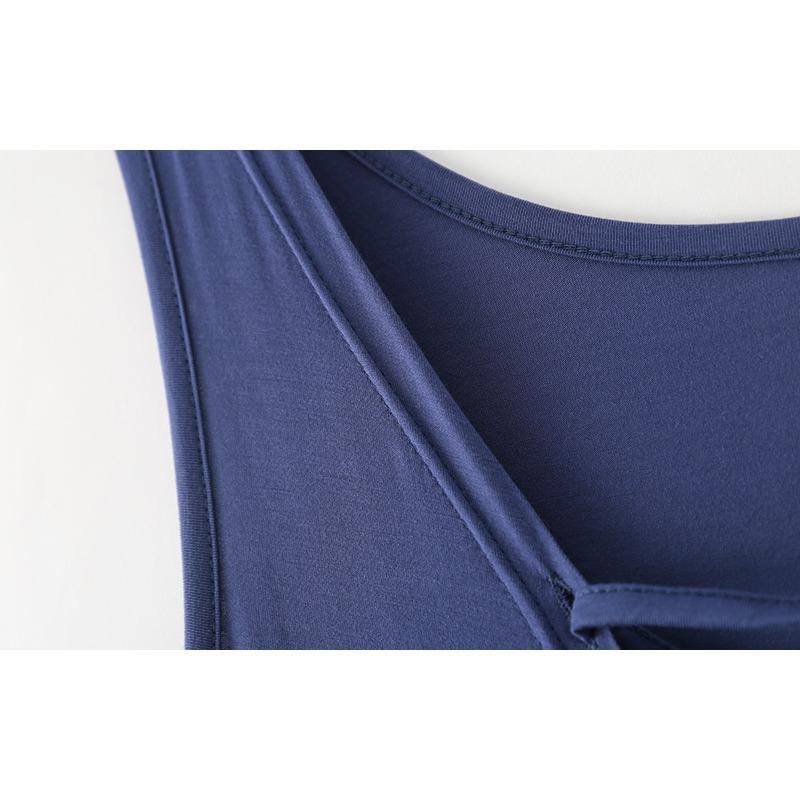 Καλοκαιρινή Γυναικεία Νυχτικιά Στρογγυλή Λαιμόκοψη Σέξι Κοίλη Δέσιμο Μακρύ Φαρδύ Μεγάλο Μέγεθος Μοντάλ Φόρεμα