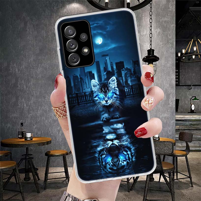 Cool Animal Big Cat Tiger Soft Phone Case For Samsung Galaxy A12 A22 A32 A52 A72 A02S A51 A50S A71 A70 A31 A20S Note 20 Ultra S1