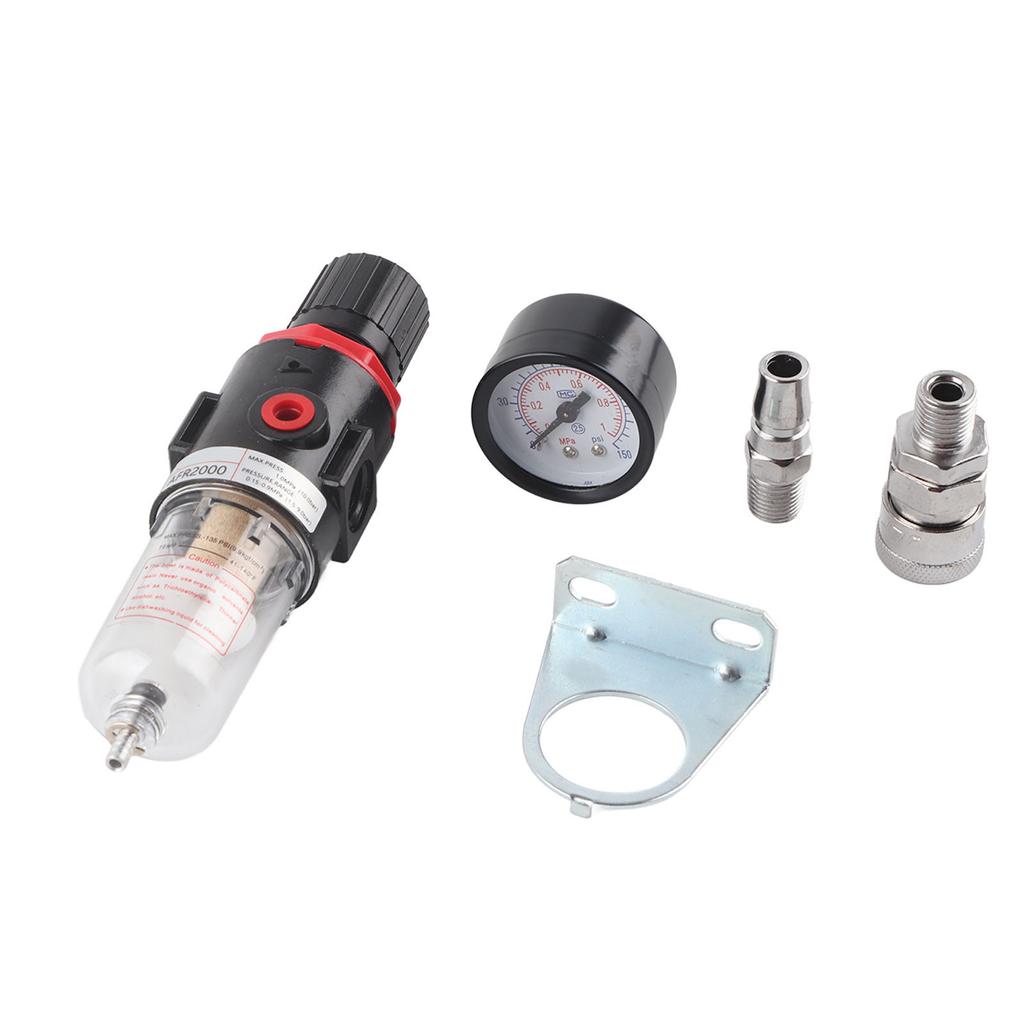 14in Druckluftdruckminderer Wasser-Öl-Abscheider mit Manometerhalterung AFR2000
