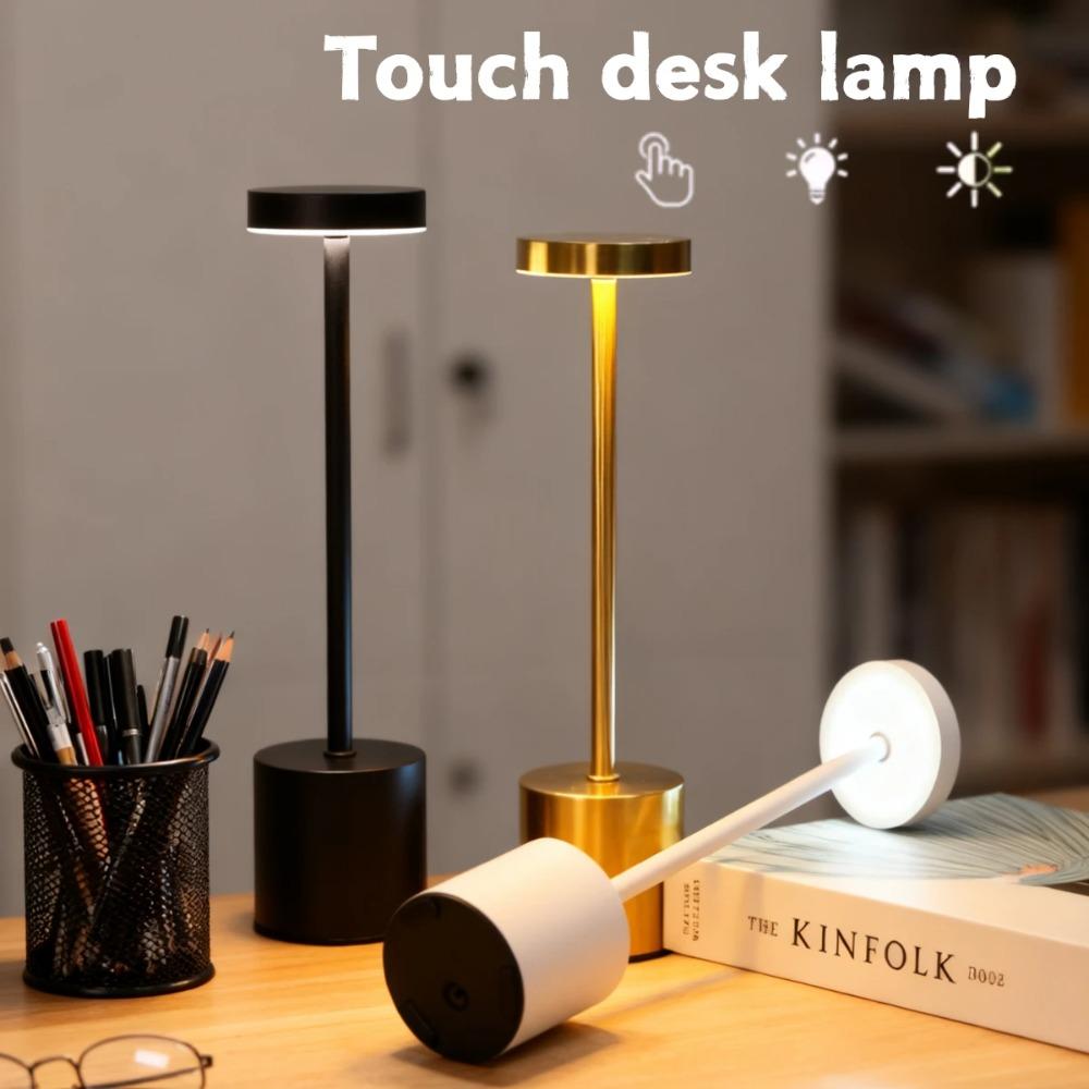 LED ambient desk lamp, USB charging, touch controlled dimmable indoor night light, suitable for home decoration bedside rooms