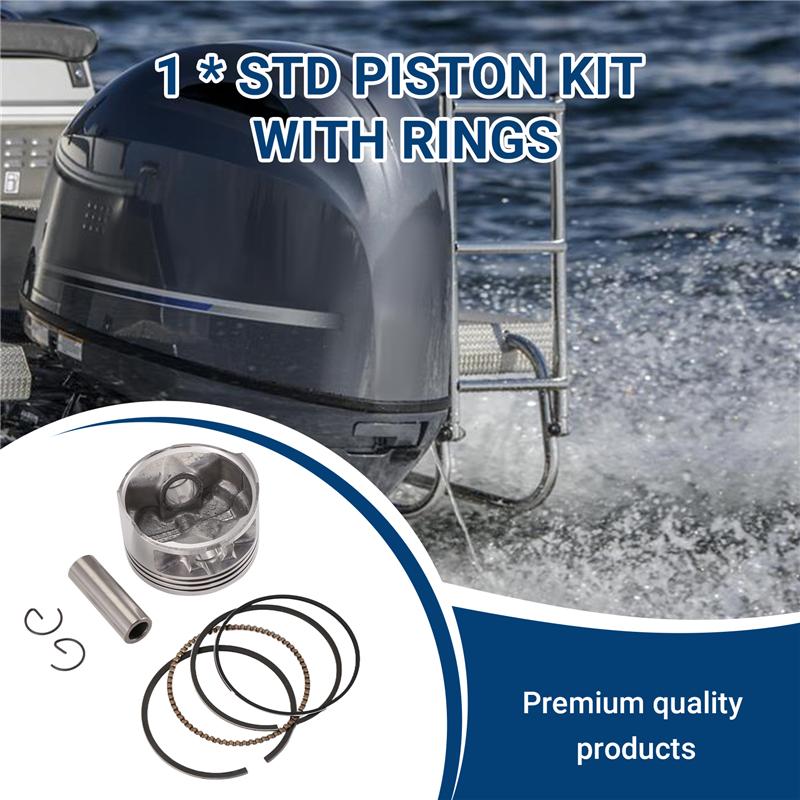 6BX-E1631 STD Piston Kit With Rings For 4 Stroke 4HP 6HP Outboard Motor 6BX-E1631-00-96 6BX-E1603-00-00-A87Q