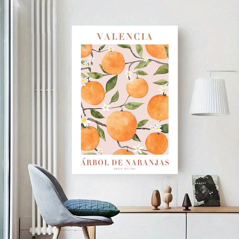 

Абстрактное лимонное цветочное око оранжевого цвета, винтажное растение, настенное искусство, холст, живопись, постеры и принты, настенные панно для декора гостиной 20x30cm