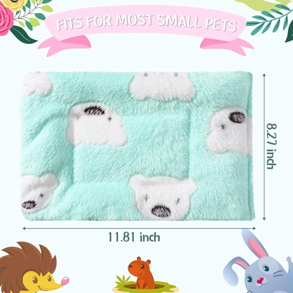 Jetec 2 Pieces Guinea Pig Bed Rabbit Bed Small Animal Hamster Warm Mats Winter Warm for Bunny Hamster Squirrel Hedgehog Chinchilla Small Animal