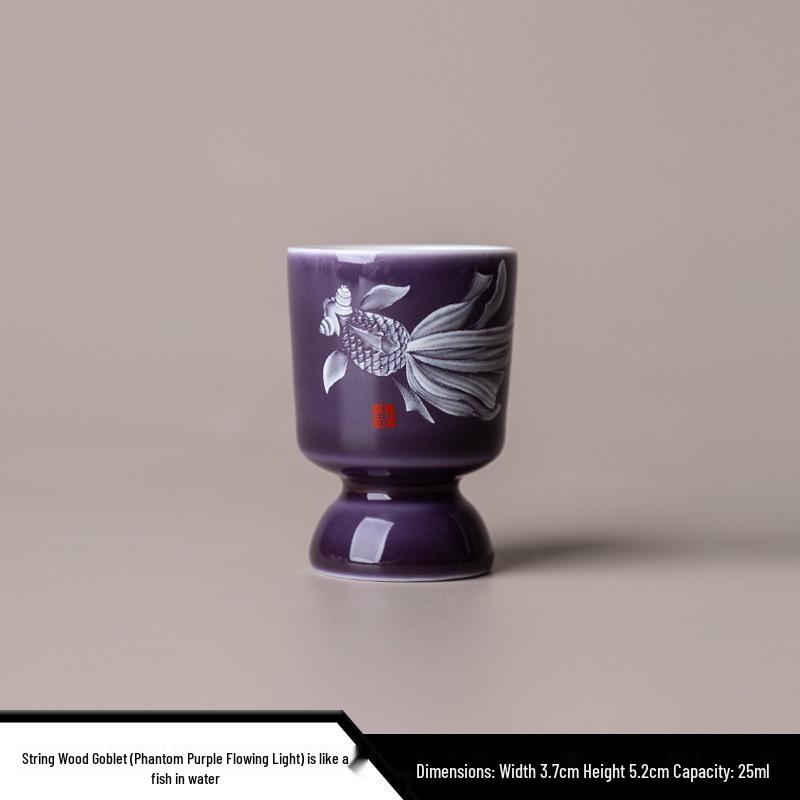 Colorful Glazed Ceramic Baijiu Cups: Creative One-Sip Toast Glasses for Home Use.
